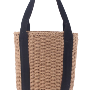Sapphire' Straw Woven Bucket Handbag