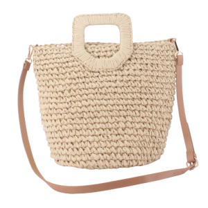 Sapphire' Two-Way Straw Woven Bag (2 Colors)